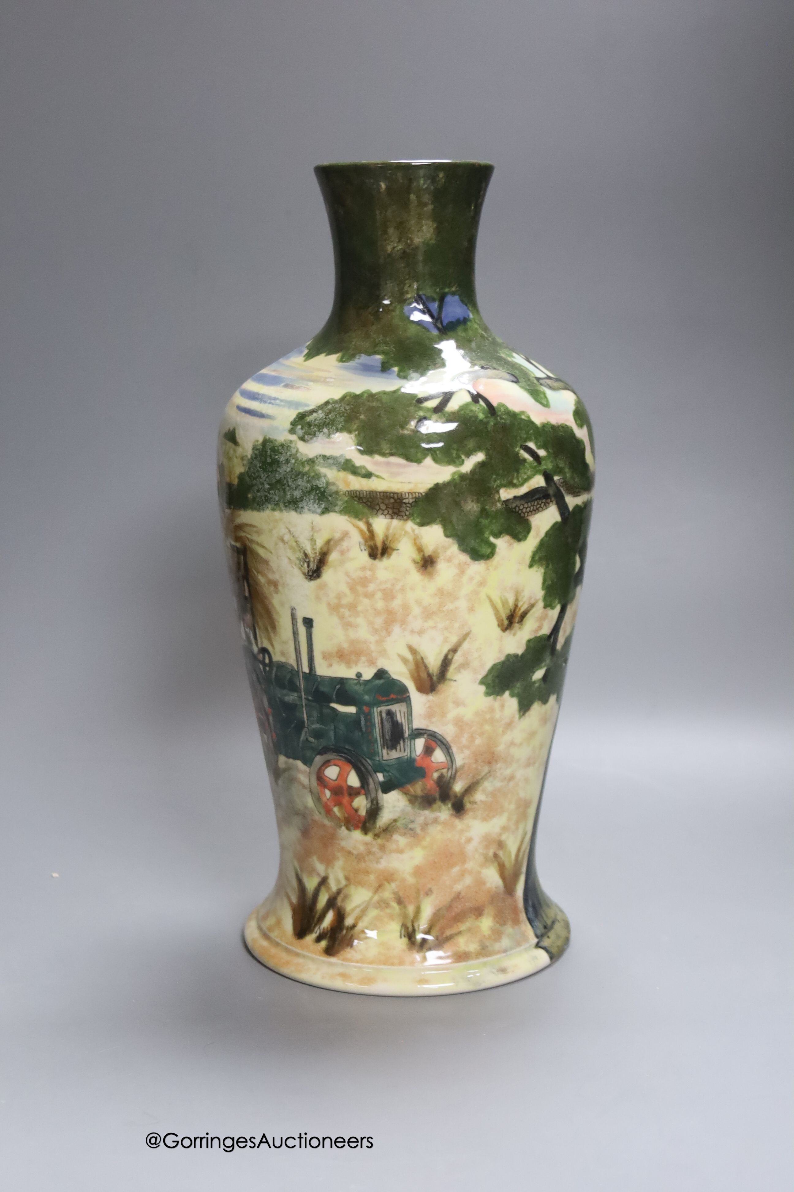 A Cobridge Harvest vase, no 94/150, height 32cm